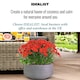 image 7 of Large Ribbed Stone Grey Light Concrete Bowl Garden Planter H12 D31 cm, 9 ltrs Cap.