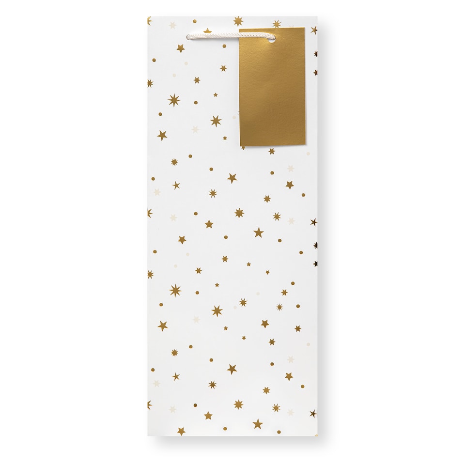 image 1 of Hallmark Pack Of 3 Bottle Bags - Gold Stars