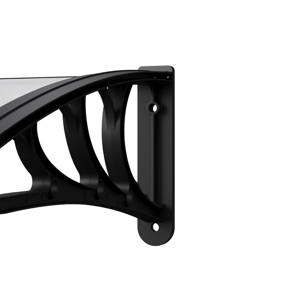 image 1 of Living and Home Awning Canopy for Window and Door with Drainage - 100cm W x 100cm D Clear