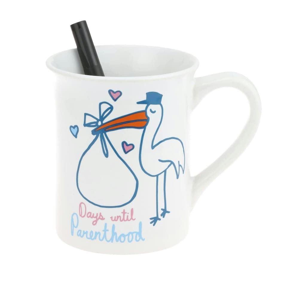 Our Name Is Mud Ceramic Mug Personalised New Parent 454ml White