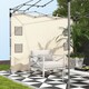image 7 of Outsunny Gazebo Side Panel, Canopy Sidewall Panel with 4 Mesh Bags and 2 Storage Pockets for 3 x 3 m Straight Leg Pop Up Gazebos, 1 Pack Sidewall Only, Beige