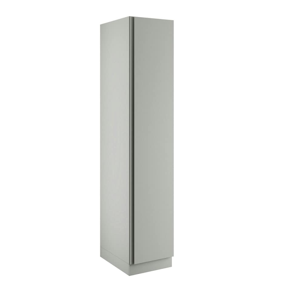 image 1 of J-Pull Handleless Light Grey Single Wardrobe with Shelves Grey