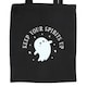 image 3 of Something Different Keep Your Spirits Up Ghost Polycotton Tote Bag - Black - One Size
