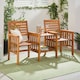 image 2 of VonHaus Meranti Hardwood 2 Seater Garden Jack & Jill Love Seat Brown