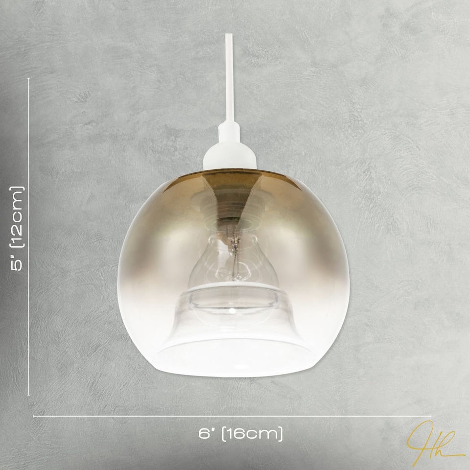 image 1 of Modern Polished Gold and Clear Glass Circular Pendant Lighting Shade | Gold | Gold | 1