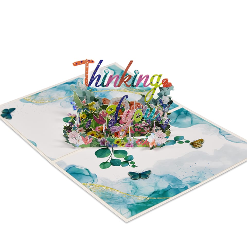 image 1 of Thinking of You 3D Pop Up Greeting Card