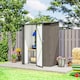 image 6 of Outsunny Outdoor Storage Shed Steel Garden Shed w/ Lockable Door Light Grey 