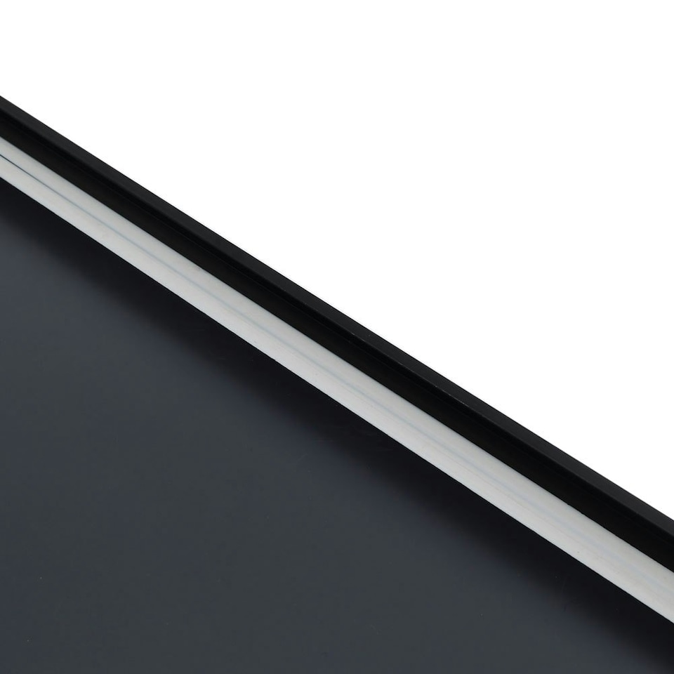 image 1 of Living and Home Arched Wall Mirror with Black Aluminum Frame - 40cm W x 60cm H