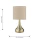 image 9 of Set of 2 Romana - Antique Brass Touch Table Lamp with Linen Shades