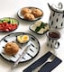 image 9 of Stripe Collection Enamel Two Mugs & Teapot Gift Set