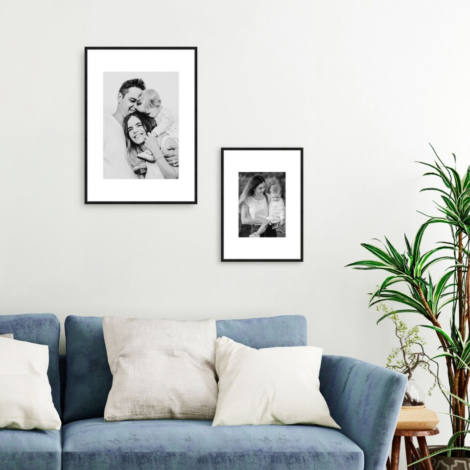 image 1 of Nielsen Alpha Aluminium Picture Frame with Mount - Real Glass - Silver - A4 (21cmx29.7cm)