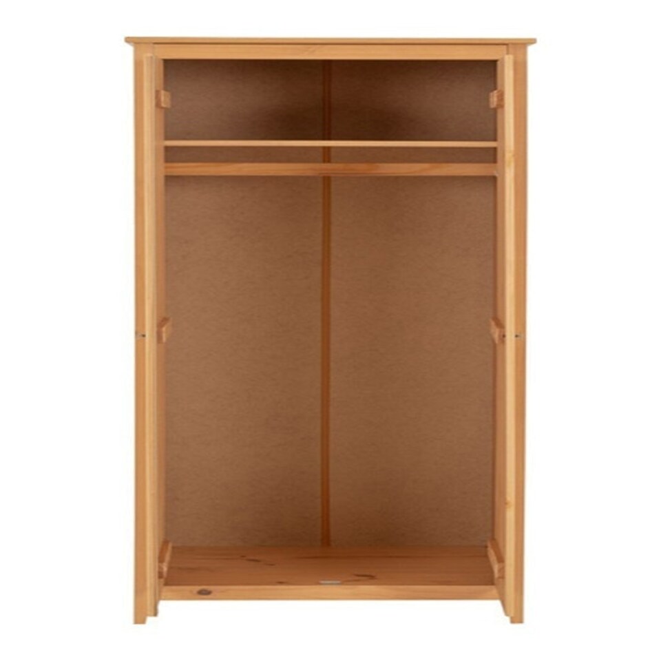 image 1 of Oslo 2 Door Wardrobe - L54 x W82 x H177 cm - Antique Pine Brown
