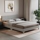 image 1 of Vida Designs Victoria 5ft King Size Bed Fabric Upholstered, Light Grey Linen, 150 x 200cm
