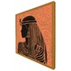 image 1 of Egyptian women on orange (Picture Frame) Brown | Oak | XS