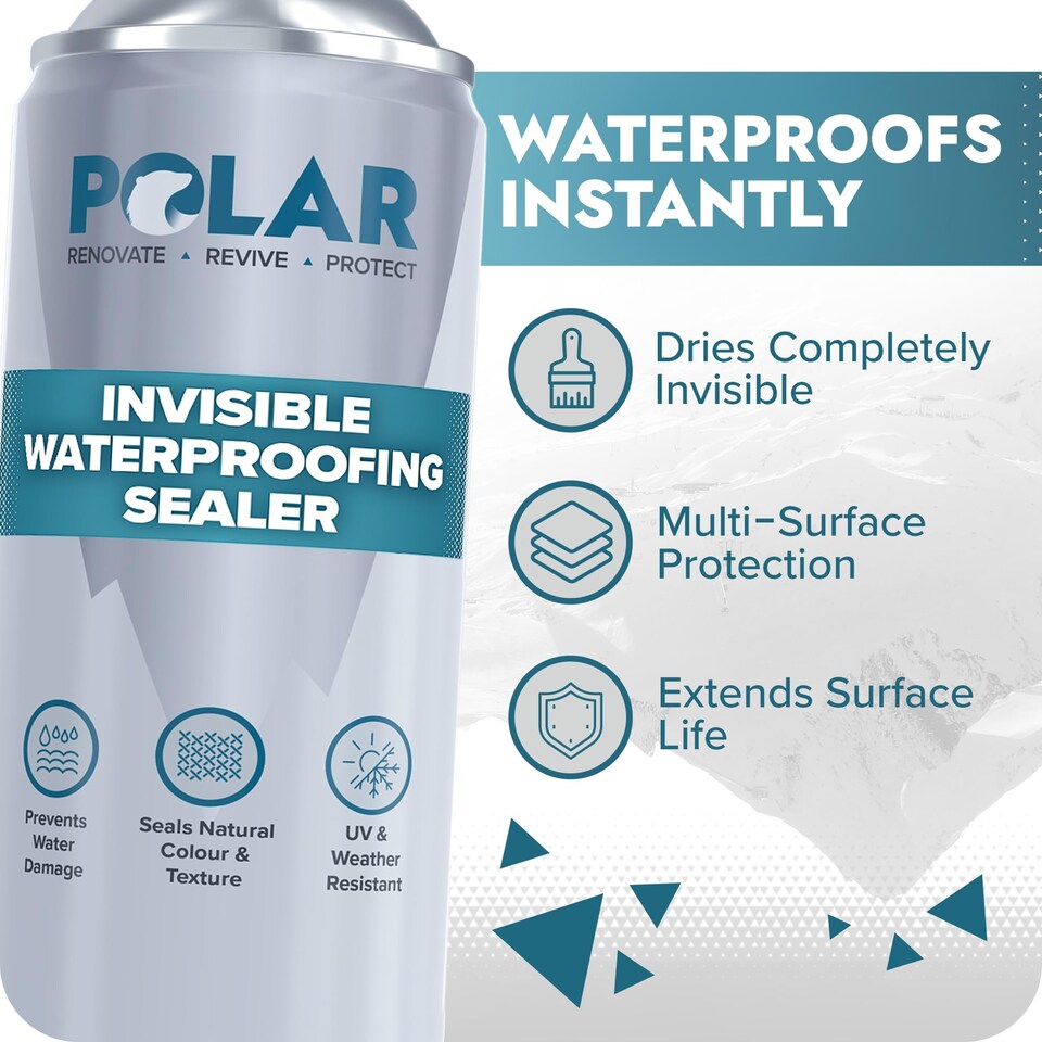 image 1 of Polar Invisible Waterproof Sealer Instant Protection Indoor Outdoor | Clear | Clear | 600 ml | 6