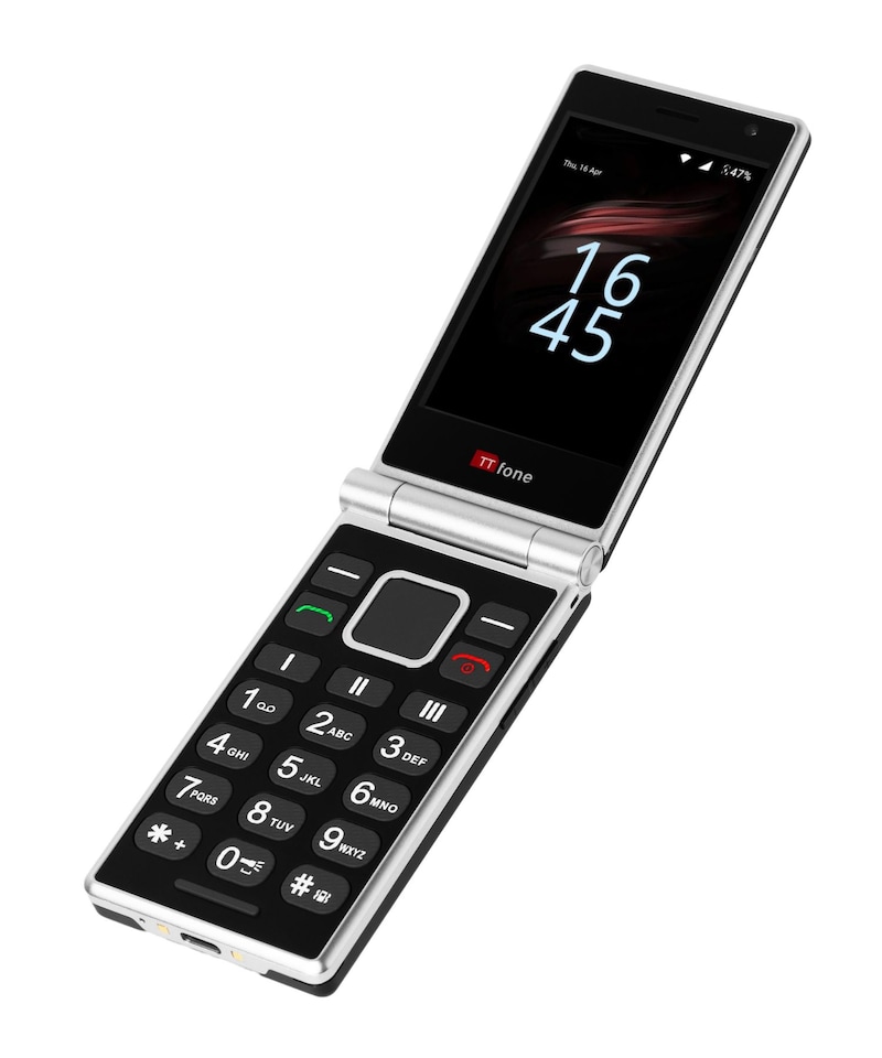 image 1 of TTfone TT990 4G Flip Phone with Android 14 (De-Googled)  - EE Pay as you go