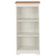 image 2 of Colorado Low Narrow Bookcase - MDF/MDP - 44 x 21.5 x 100 cm - Soft White/Oak | White