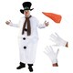 image 1 of Deluxe Snowman Fat Suit with Carrot Nose & Gloves White | One Size