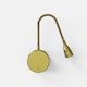 image 6 of CGC MATILDA Satin Gold Adjustable Flexible Neck LED Rechargeable Magnetic USB-C Bedside Wall Light