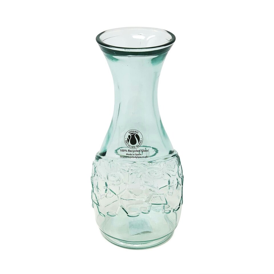 image 1 of Verano Spanish Ceramics Recycled Glass Boy & Girl Decanter - 1L