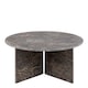 image 2 of Vega Round Coffee Table with Marron Marble Top 90cm