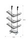 image 5 of Showerdrape Atrium 3 Tier Hanging Black Shower Caddy | Black | 1