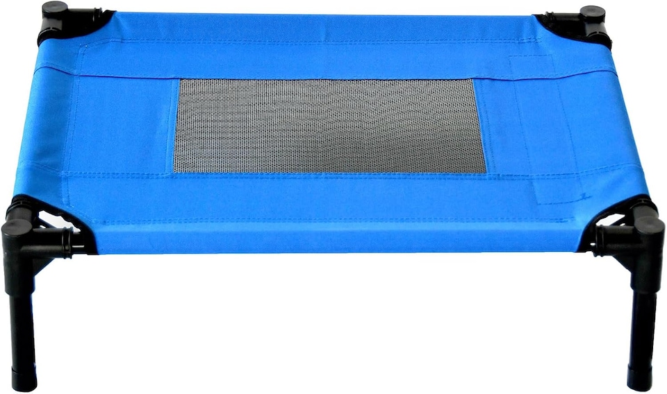 image 1 of Actiaspet Elevated Dog Bed Oxford Mesh Pet Cot Indoor or Outdoor (Blue, Small)