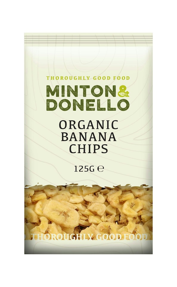 image 1 of Minton & Donello Organic Banana Chips 6 x 125g | Multi