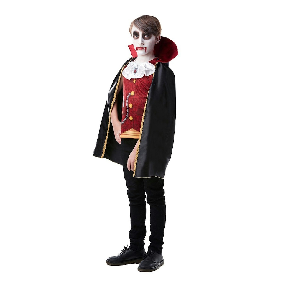image 1 of Bristol Novelty Boys Vampire Costume - Red/Black - 3-4 Years 3