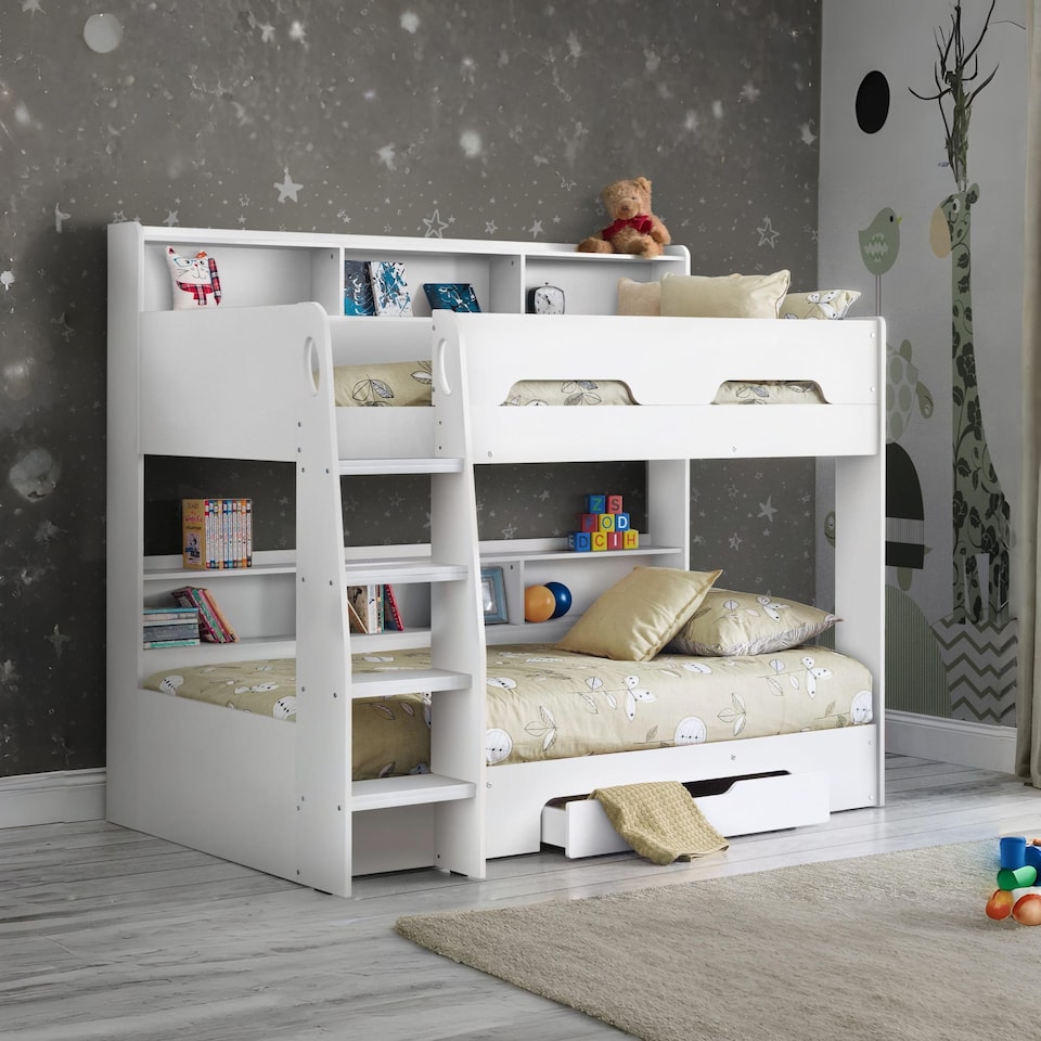 image 1 of Ironwood Bunkbed Pure White -  Single (90cm)