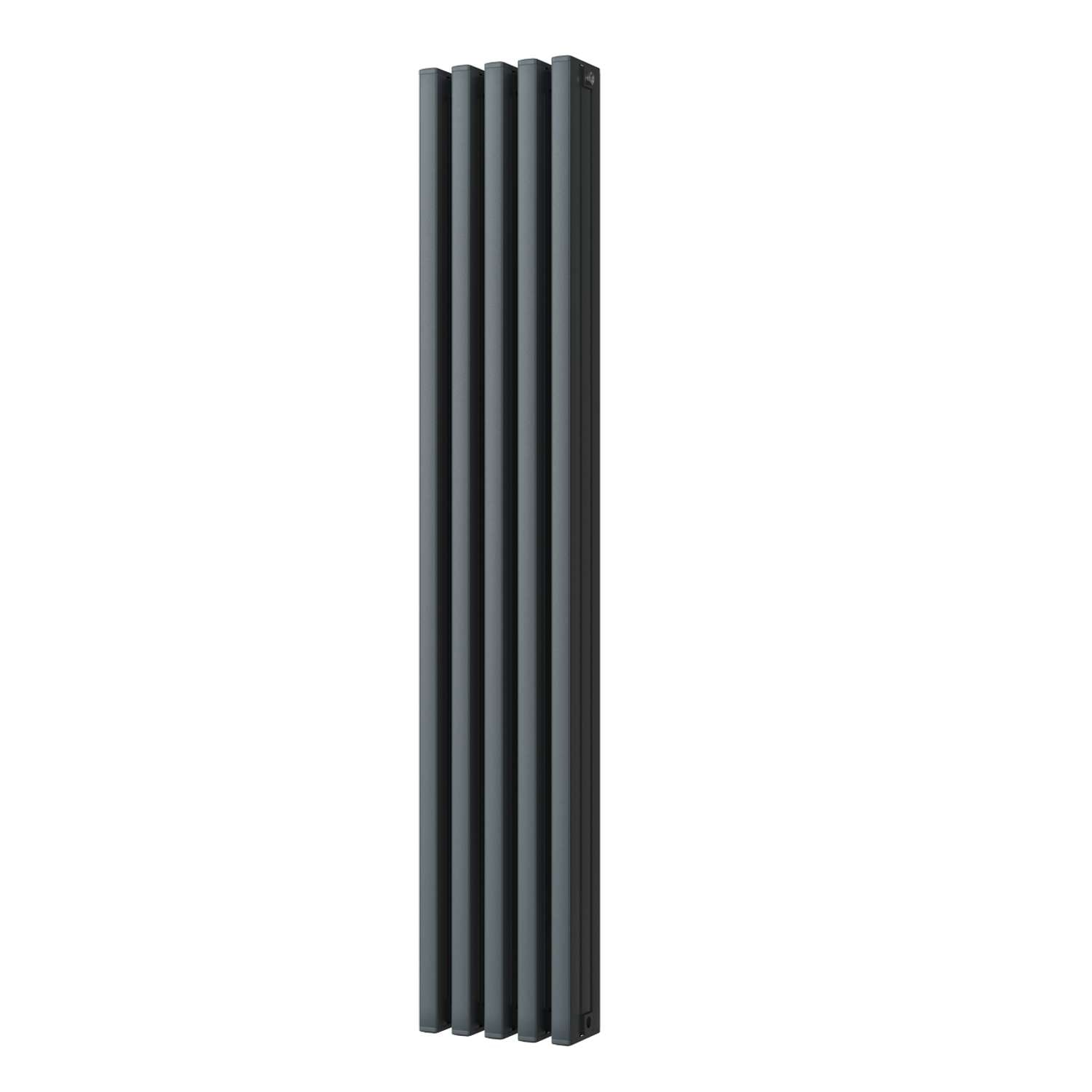 Temple Vertical Square Tube Column Bathroom Radiator - Anthracite Grey (H) 1800mm x (W) 322mm