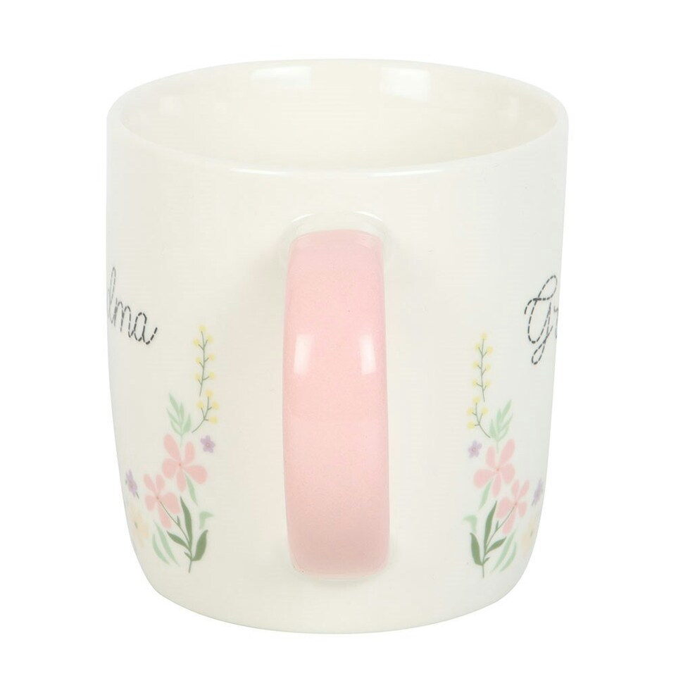image 1 of Something Different Grandma Floral 350ml Mug - White/Blue - One Size
