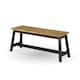 image 1 of Corona Black, Live Edge Large Dining Bench Black