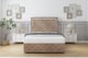 image 1 of Sloomy Sofia Chrome Mink Naples Divan Bed With Mattress 2 Drawers Left Side With 54" Floor Standing Headboard & 12" Matching Footboard 6' Super King | Brown | Mink | Super King | 1