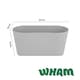 image 5 of Wham studio 4x 30cm Oval Plastic Trough | Grey | Cool Grey