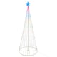 image 1 of Neo White Waterfall LED Outdoor Christmas Tree Light Cascading Star Tree with 5m Lead Multi Function Modes Garden & Patio 4ft 6ft 8ft 10ft Foot Feet | White | Multi White