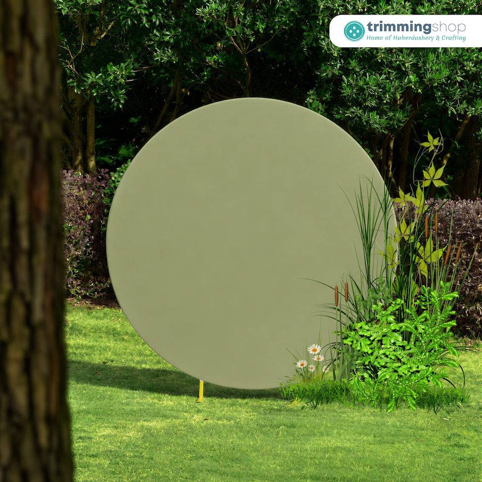 image 1 of 160GSM Sage Green Round Arch Backdrop Cover - 180cm