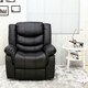 image 8 of Chester Bonded Leather Manual Recliner Chair with Heat And Massage (Black)