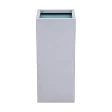 Primrose Zinc Galvanised Tall Rectangular Cube Plant Pot Silver 75cm x 32cm