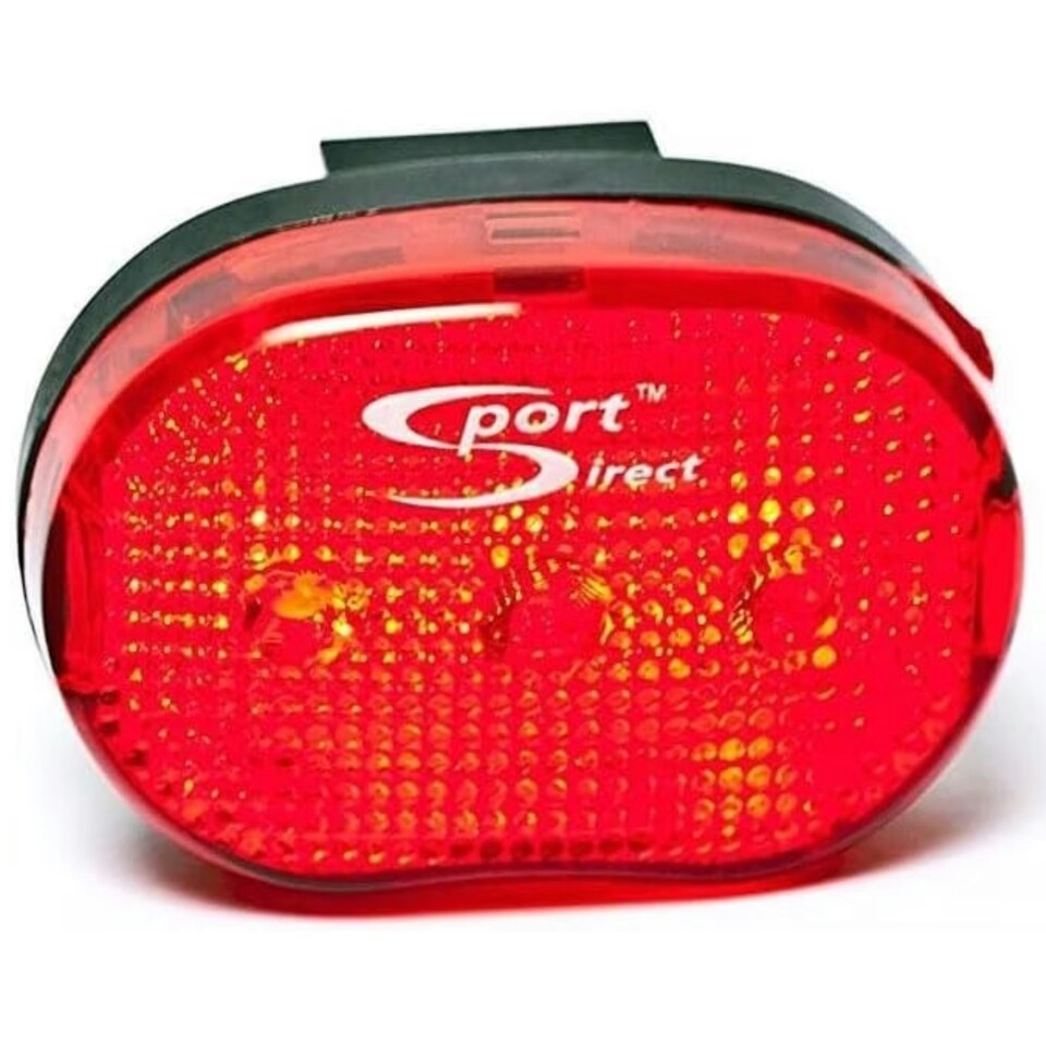 image 1 of Sport Direct 3 x Red Mega Bright LEDs Rear Bike Light. Run time of 220hrs+*