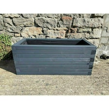 Norfolk Planter (Painted Wooden Planter - Choice of Colours Available) - L210 x W40 x H60 cm | Brown