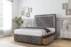 image 3 of Sloomy Sofia Chrome Slate Naples Divan Bed With Mattress No Drawers With 26" Strutted Headboard & 12" Matching Footboard 2'6 Small Single | Grey | Slate | Small Single | 1