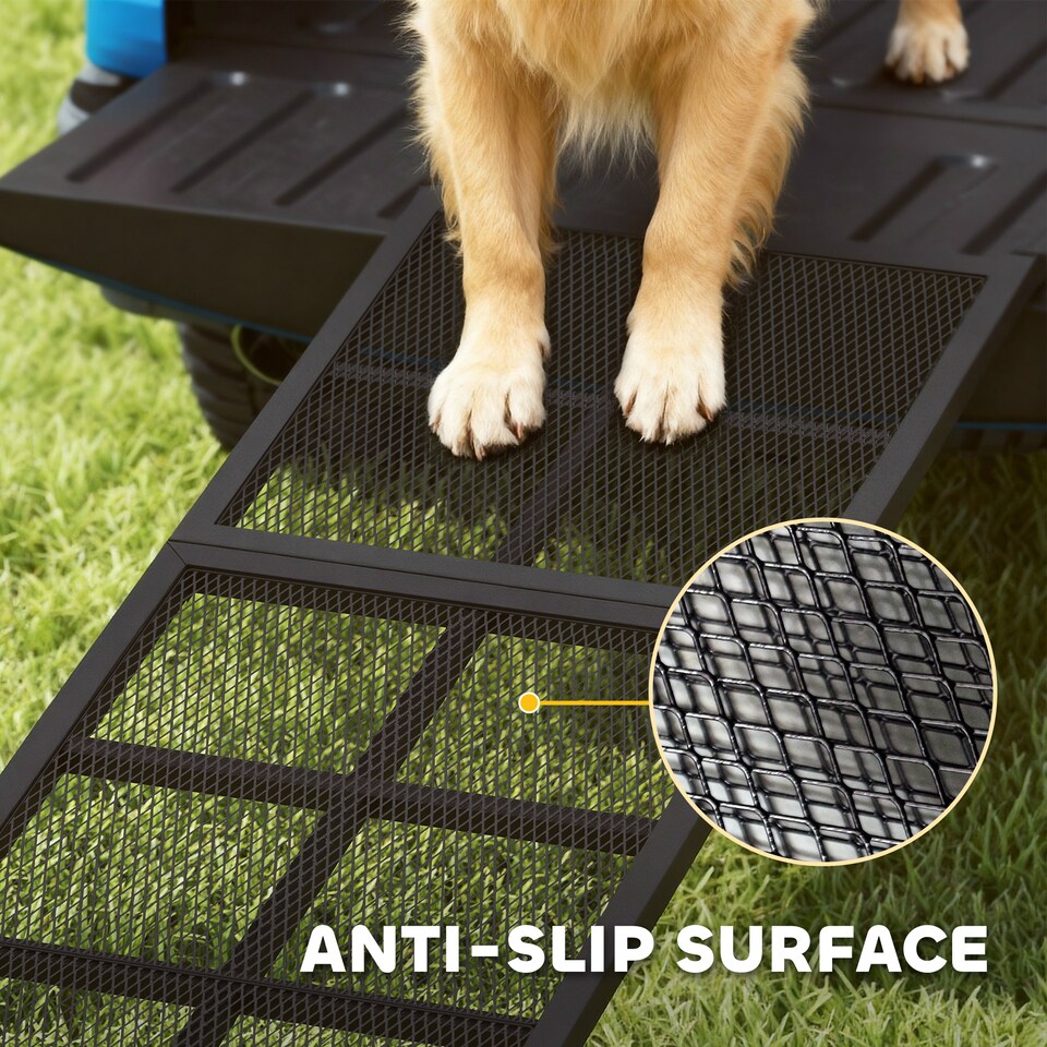 image 1 of PawHut Dog Ramp for Car, Pet Stairs for Large Dogs, for SUVs