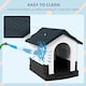 image 4 of PawHut Dog Kennel for Outside, for XS and S Dogs, 80 x 69 x 76cm, Grey