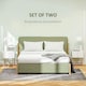 image 4 of HOMCOM Bedside Tables Set of 2 with 2 Drawers for Bedroom, White