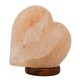image 5 of Heart Shaped Salt Lamp with Wooden Base