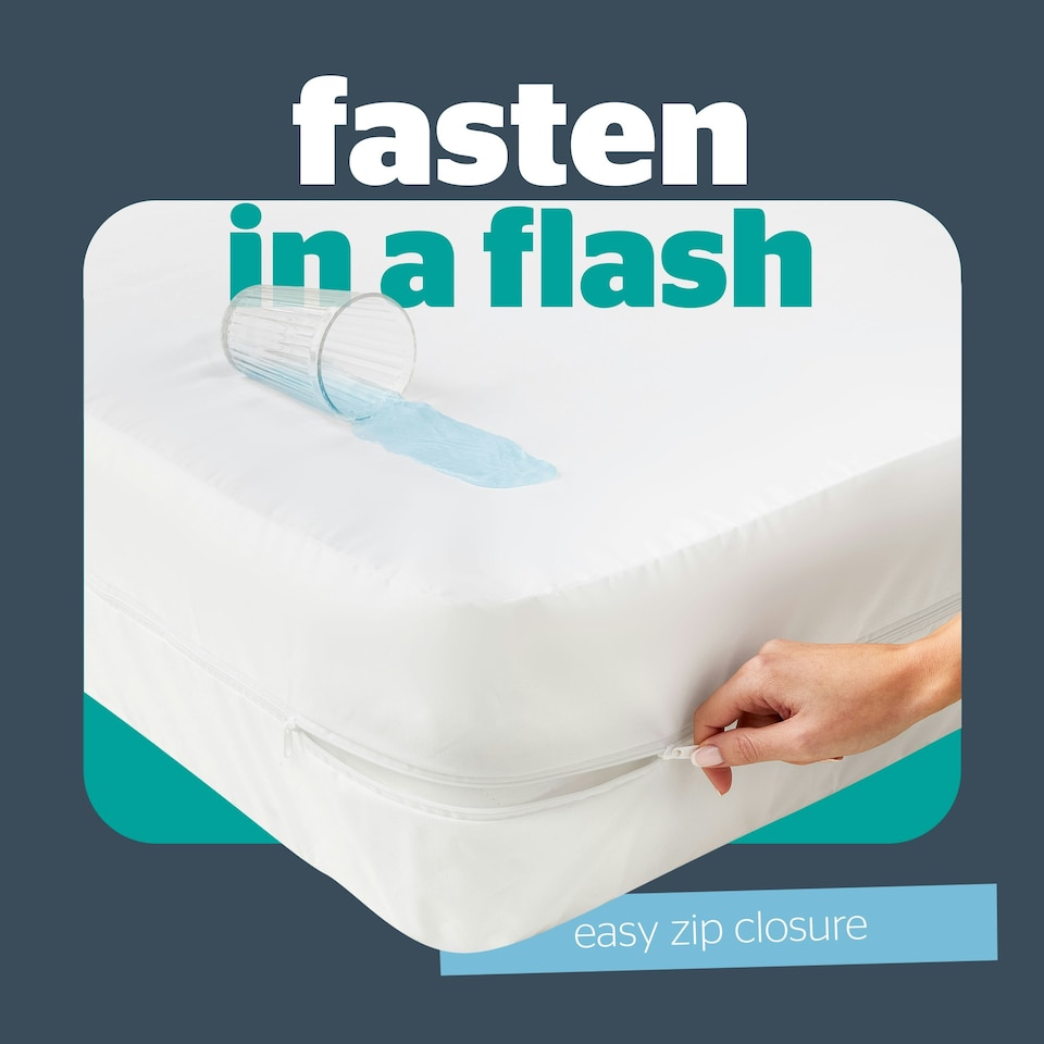 image 1 of Silentnight Waterproof Complete Mattress Encasement Protector White | Double