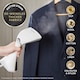 image 2 of Breville EliteTEMP Handheld Garment Steamer | Horizontal & Vertical Clothes Steamer for Home & Travel | 1500W | Fast Heat Up | White & Gold