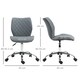 image 7 of Vinsetto 360° Swivel Office Chair Mid Back Computer Chair with Wheels, Grey
