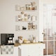 image 2 of HOMCOM Set of 3 Wooden Floating Shelves Wall Mount CD Storage White